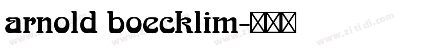 arnold boecklim字体转换